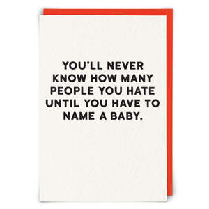 Cards: Redback Cards - Baby Name - Humour Card