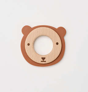 Over The Dandelions: Bailey the Bear Teether Wood + Silicone