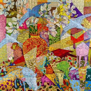 Gifts Under 50: Pomegranate - Grant Leier Quilt - 1000 Pce Puzzle