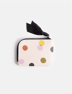 New: Caroline Gardner - Pink Multi Spot - Corner Purse