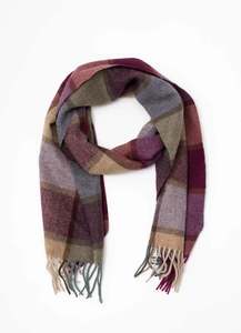 New: Eliza 100% Wool Scarf – Sangria and Chocolate
