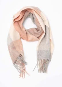 Jorja 100% Wool Scarf – Blush