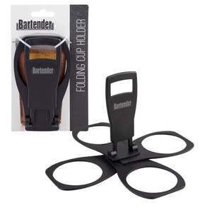 Bartender folding cup holder