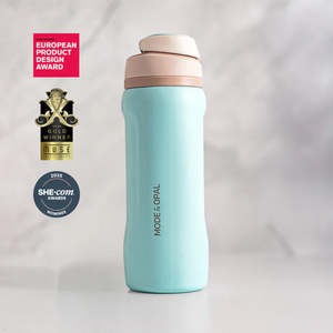 New: Mode and Opal Insulated Drink Bottle - Powder Blue 940ml