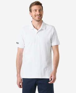 Men: CREW POLO PIQUE, White