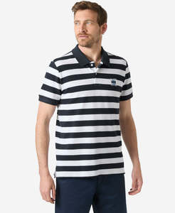Men: TOULON GRAPHIC POLO, Navy Yd Stripe