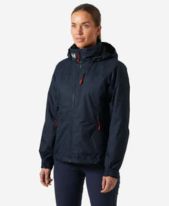 Womens Crew Collection: W CREW HOODED PILE JACKET, Navy