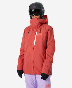 Womens Ullr Freeride: W POWSHOT JACKET, Poppy red