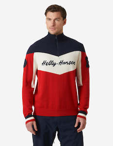 Mens Hoodies Jumpers: APRES KNITTED SWEATER, Red