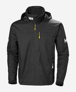 Mens Sailing Jackets: CREW HOODED JACKET, Black