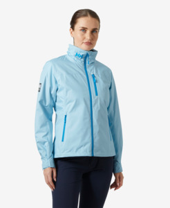 Womens Crew Collection: W CREW HOODED PILE JACKET, Light Cyan