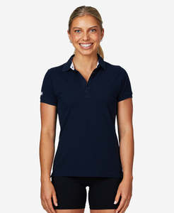Womens Sailing Polos: W CREW PIQUE 2 POLO, Navy