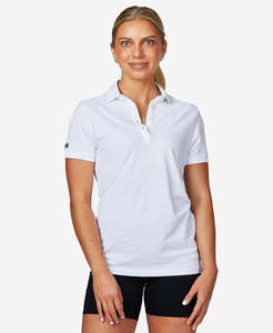 Womens Sailing Polos: W CREW PIQUE 2 POLO, White