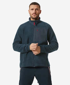 Mens Midlayers: PANORAMA PILE BLOCK JACKET, Navy