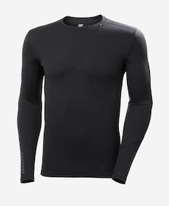 Mens Baselayers: LIFA MERINO MIDWEIGHT CREW, Black