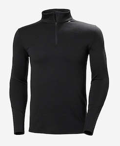 Mens Baselayers: LIFA MERINO MIDWEIGHT 1/2 ZIP, Black