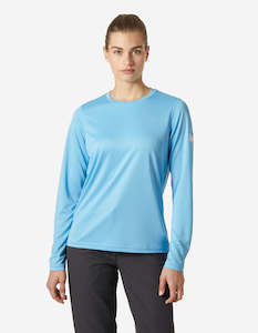 Womens Sail: W HH TECH CREW LS 2.0, Aqua