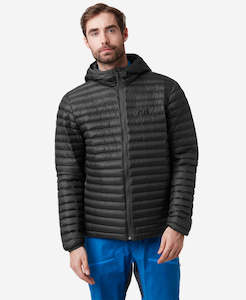 Mens Puffy Jackets: SIRDAL HOODED INSULATOR JACKET, Black