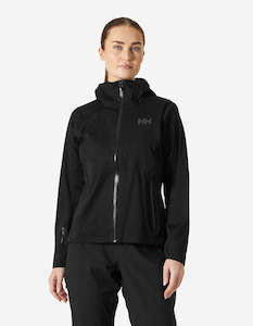 Womens Rainwear: W MOMENTUM 3L STRETCH JACKET, Black