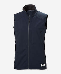 Womens Outdoor Hiking Jackets: W PARAMOUNT SOFTSHELL VEST, Navy