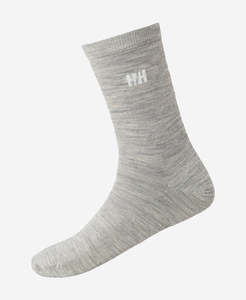 EVERYDAY WOOL SOCK 2PK, Grey Melange