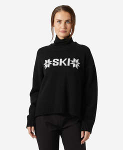 Womens Snow: W BLISS SKI KNIT SWEATER, Black