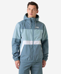 Men: KOSTER RAIN JACKET, Washed Navy