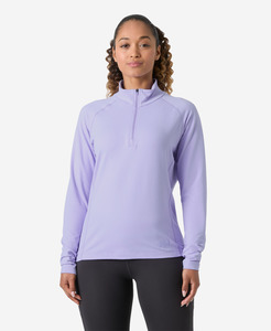 Women: W TYRI KNIT 1/2 ZIP, Bright Lavender