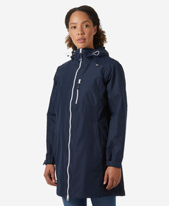 Women: W LONG BELFAST JACKET, Navy