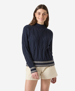 W POSITANO KNIT SWEATER, Navy