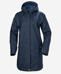 Women: W MOSS RAIN COAT, Navy