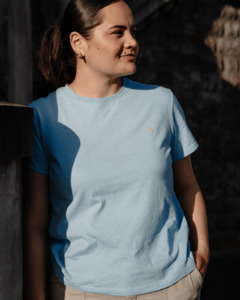 Women's Hemp Cotton Tee - Sky Blue