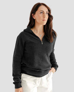 Quarter-Zip W - Charcoal
