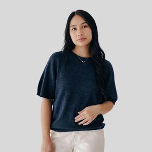 ZQ Merino Hemp Knit Tee - Navy
