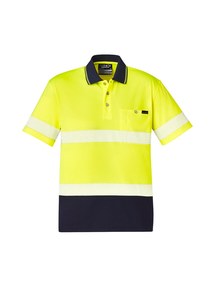 Workwear: Unisex Hi Vis Segmented Tape Short Sleeve Polo