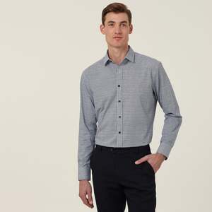 Mens Avignon Abstract Print Stretch Long Sleeve Shirt