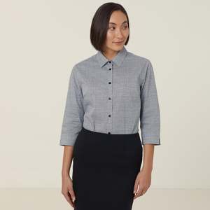 Womens Avignon Abstract Print Stretch 3/4 Sleeve Shirt