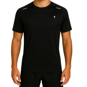 Men's tennis round-neck - Black
