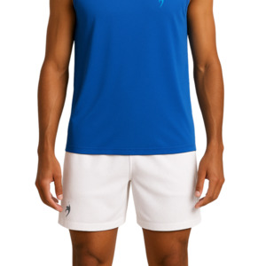 Men's tennis shorts with built-in compression shorts - White