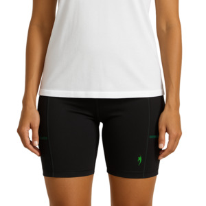 Women's mid-thigh tennis shorts - Black