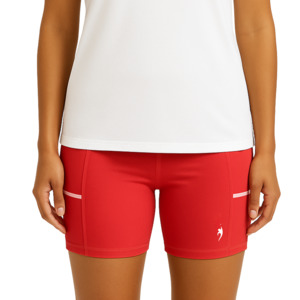 Women's mid-thigh tennis shorts - Red