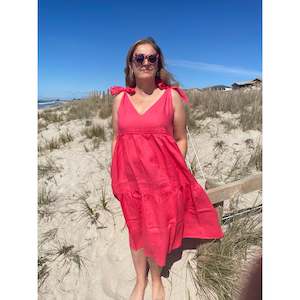 Clothing: Tie Linen Dress