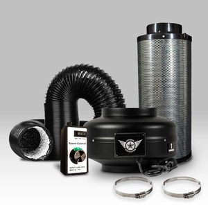 8"/200mm Centrifugal Fan, Carbon Filter & Ducting