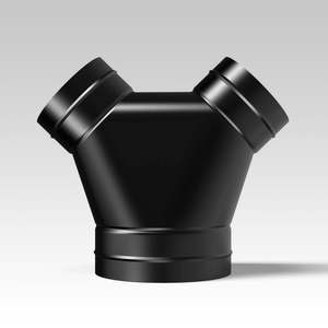 Ducting: Steel 3-Way Duct Splitter, 6-INCH To 4-INCH