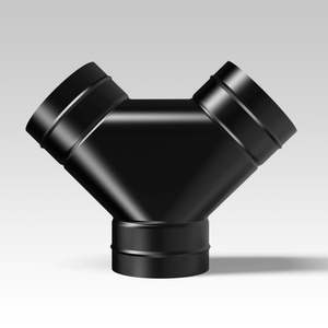 Ducting: Steel 3-Way Duct Splitter, 4-INCH
