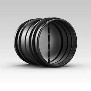 Ducting: AC Infinity Backdraft Damper Ducting Insert, 6-INCH, Black Galvanized Steel