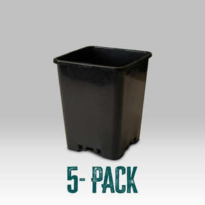 Pots: Plastic Pot 5 Pack | Square 4L