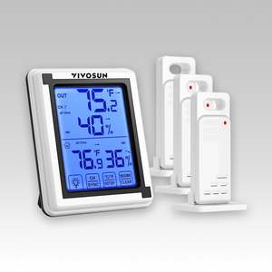 VIVOSUN Wireless Thermometer and Hygrometer with 3 Remote Sensors