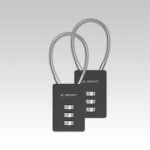 Ac Infinity Cloudlab Grow Tents: Combination Lock, Flexible Steel Cable Loop, 2-Pack