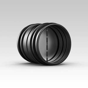 Air Filter Boxes: AC Infinity Backdraft Damper Ducting Insert, 4-INCH, Black Galvanized Steel